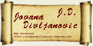 Jovana Divljanović vizit kartica